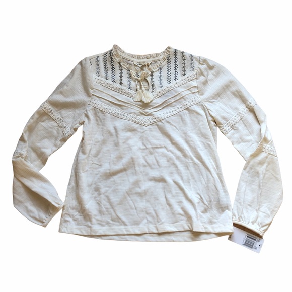 Jessica Simpson Other - Jessica Simpson girls cream boho peasant top